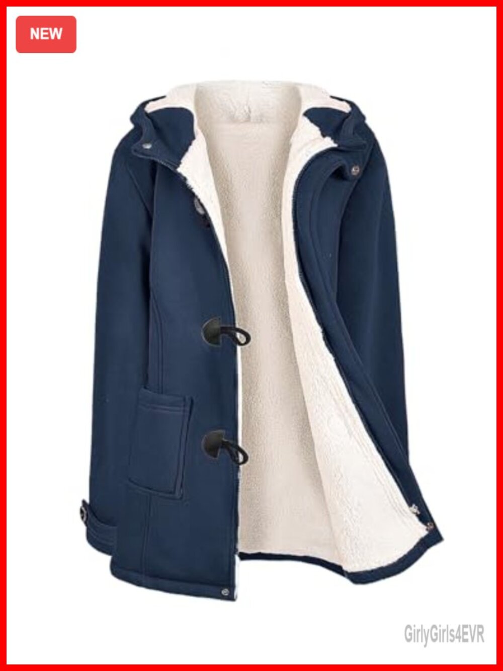 Womens Fleece Lined Sherpa Winter Coat Warm Zip Up Jacket